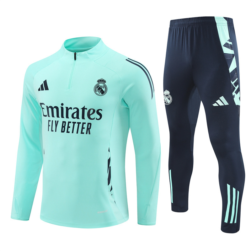 AAA Quality Real Madrid 24/25 Tracksuit - Lake Green